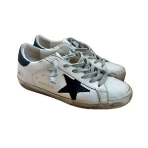 Golden Goose Super-Star Black Glitter Star